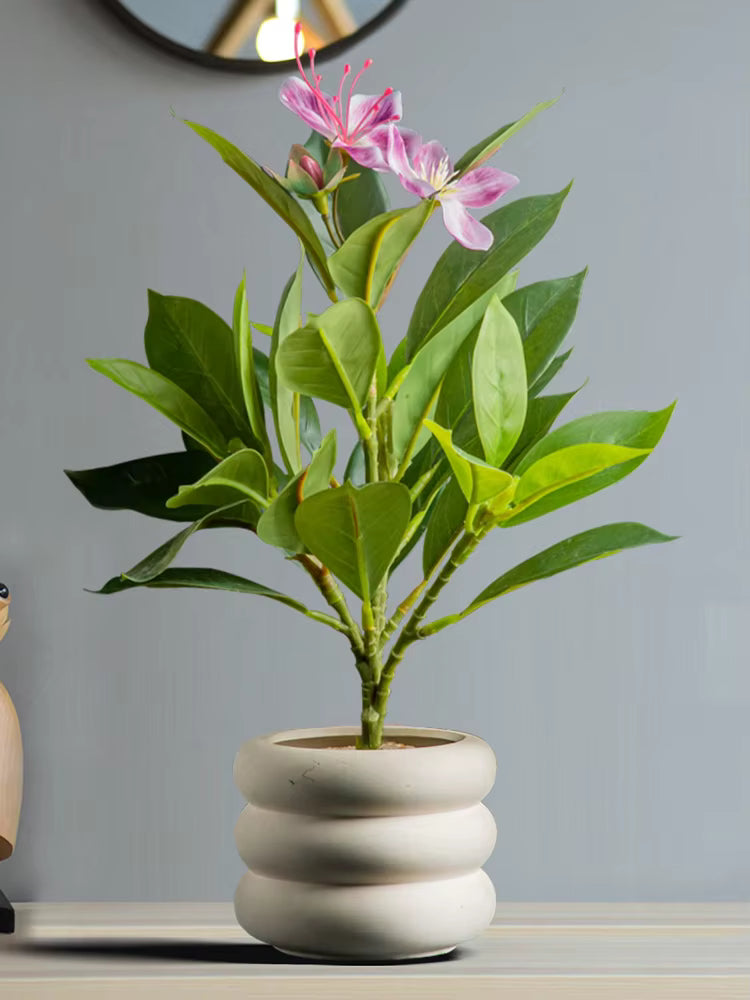 Planta sintética con flores Ficus Magnolia